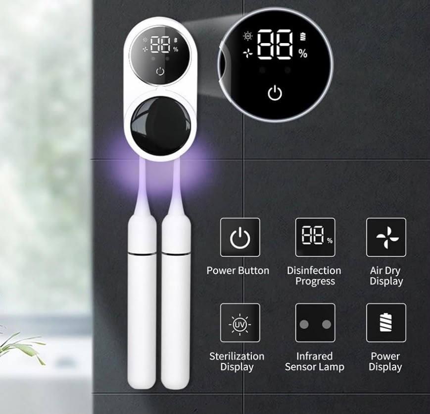 Stérilisateur Automatique pour Brosses à Dents UV