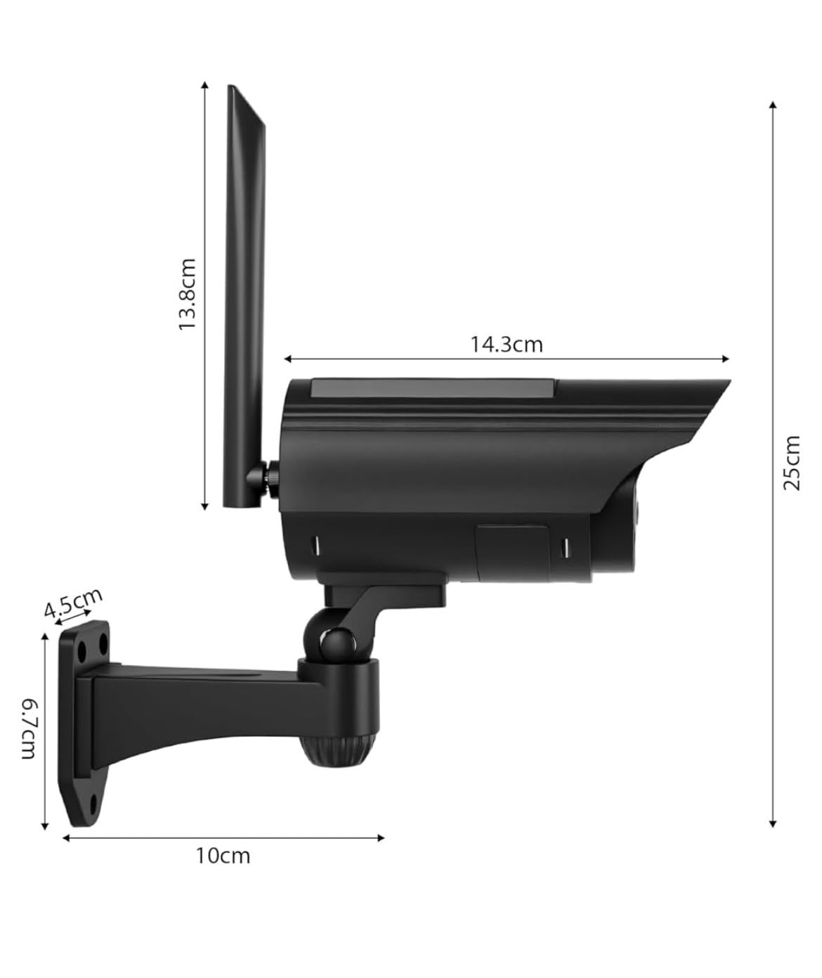 Lampe de sécurité solaire avec détecteur de mouvement -style caméra