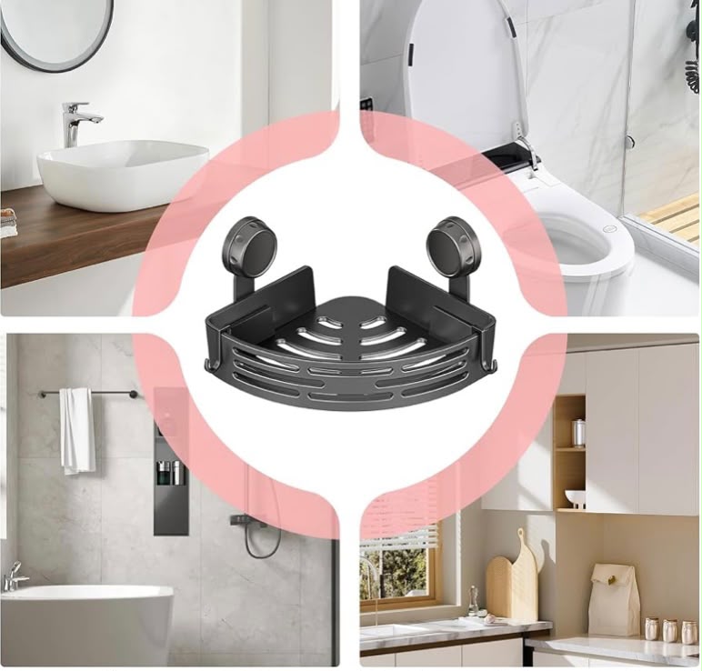 2 étagères d'angle de salle de bain