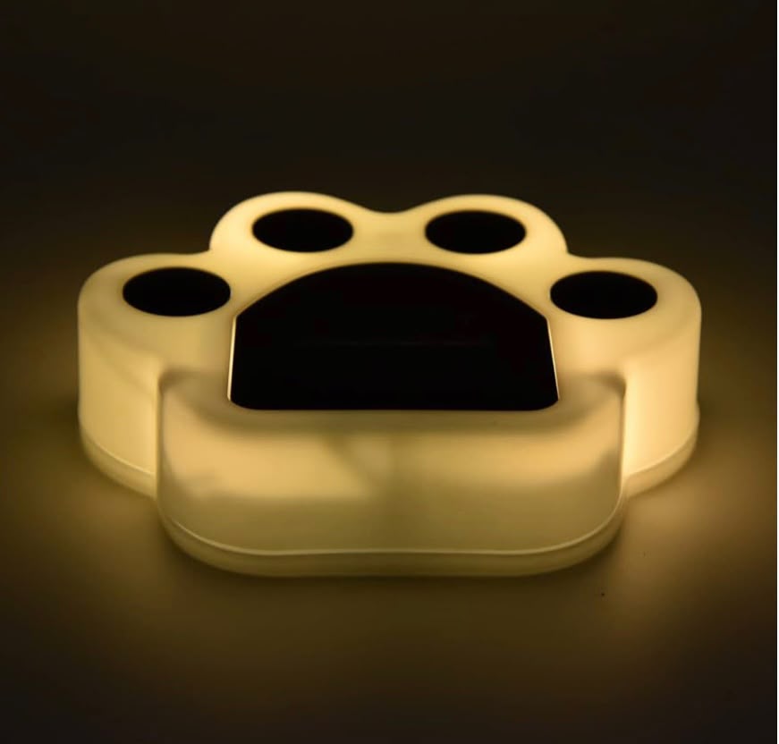 Pack 4 lampes solaires LED étanche en forme de patte de chat-