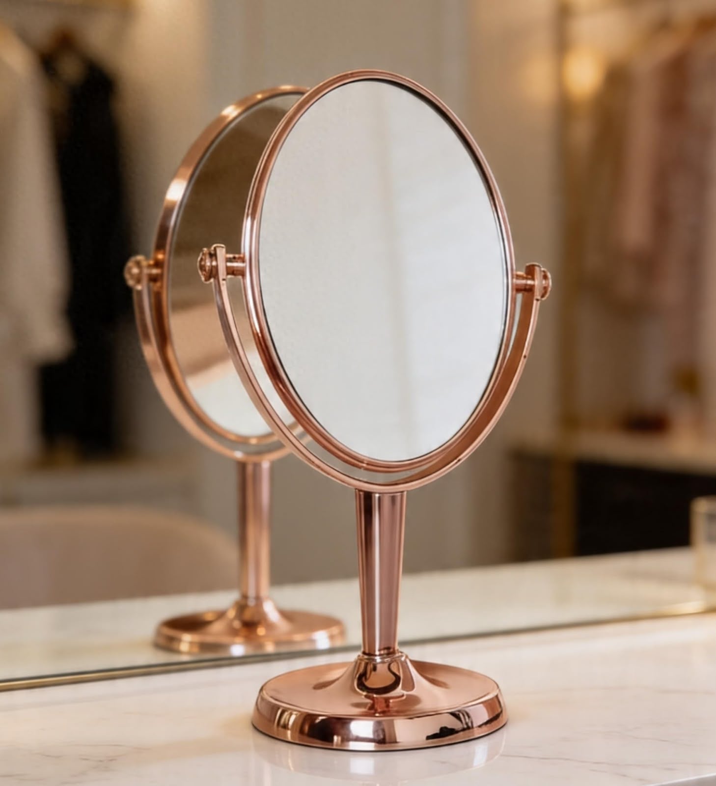 Miroir de Maquillage Double Face Rotatif 360°