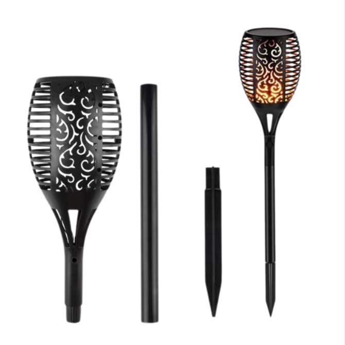 Pack de 4 lampes solaires flamme