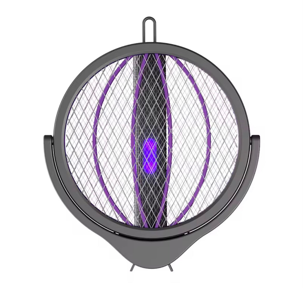 Raquette Électrique Anti-Moustiques Télescopique 2 en 1