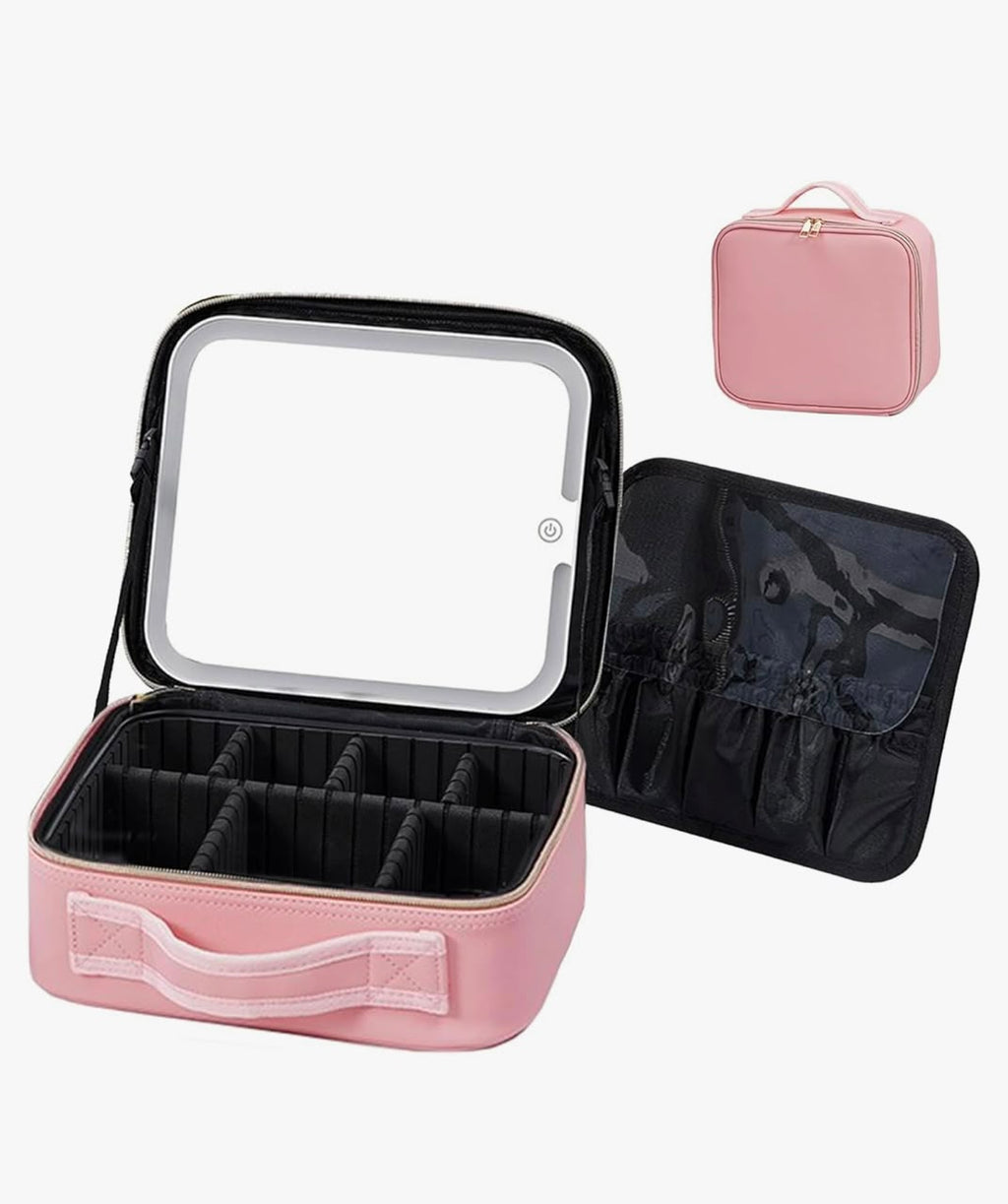 Trousse à cosmétique led intelligente avec miroir pour femmes