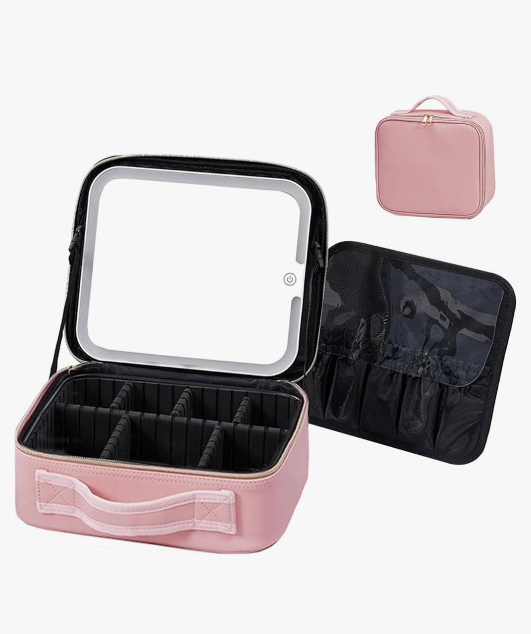 Trousse à cosmétique led intelligente avec miroir pour femmes