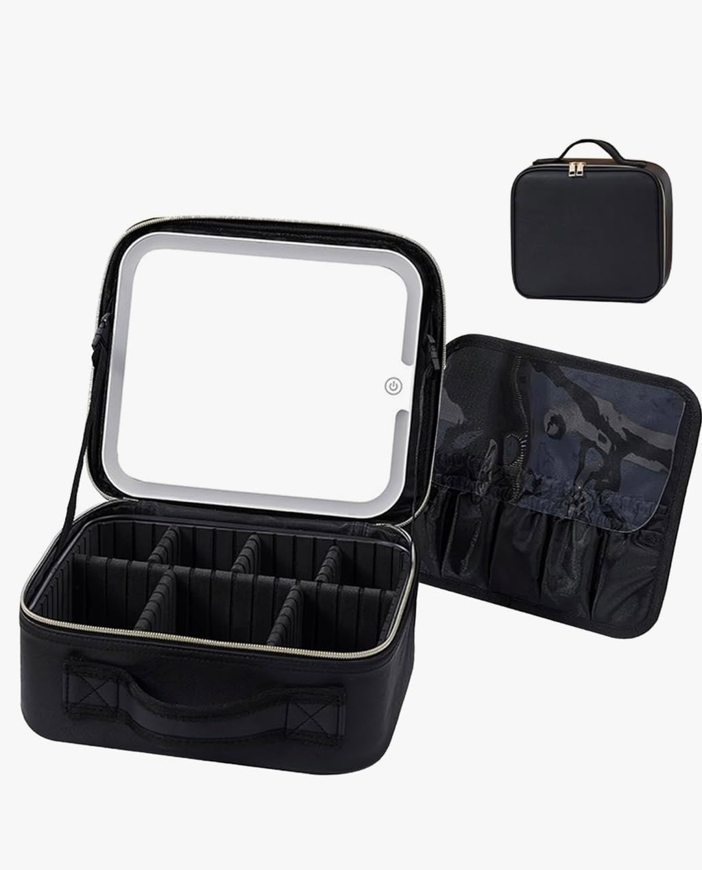 Trousse à cosmétique led intelligente avec miroir pour femmes