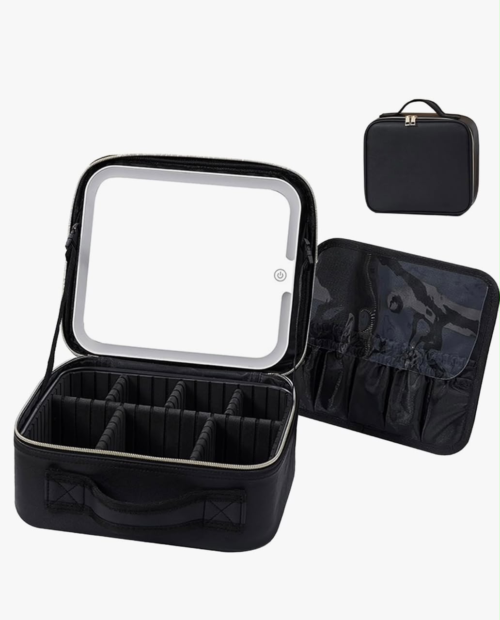Trousse à cosmétique led intelligente avec miroir pour femmes